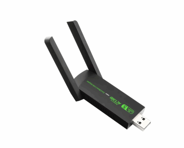 Adaptador Usb Wi-fi Wireless Dual Band 5ghz 2.4ghz C/ Antena Wifi 5 - Imagem 2