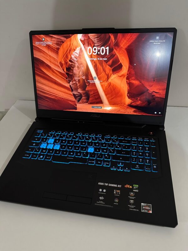 Notebook Gamer ASUS TUF Gaming A17 , AMD Ryzen 5, NVIDIA RTX 2050 4GB - Imagem 2