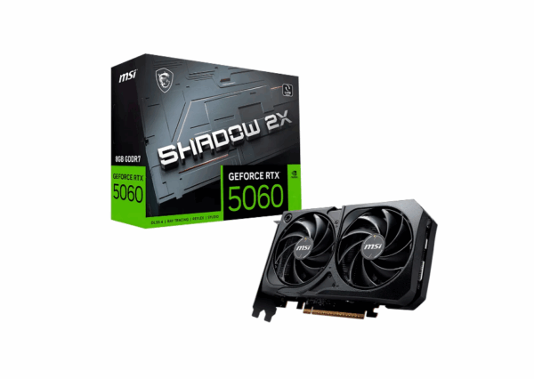 Placa De Vídeo Msi Rtx 5060 8gb Gddr7 128 Bits Shadow 2x Oc