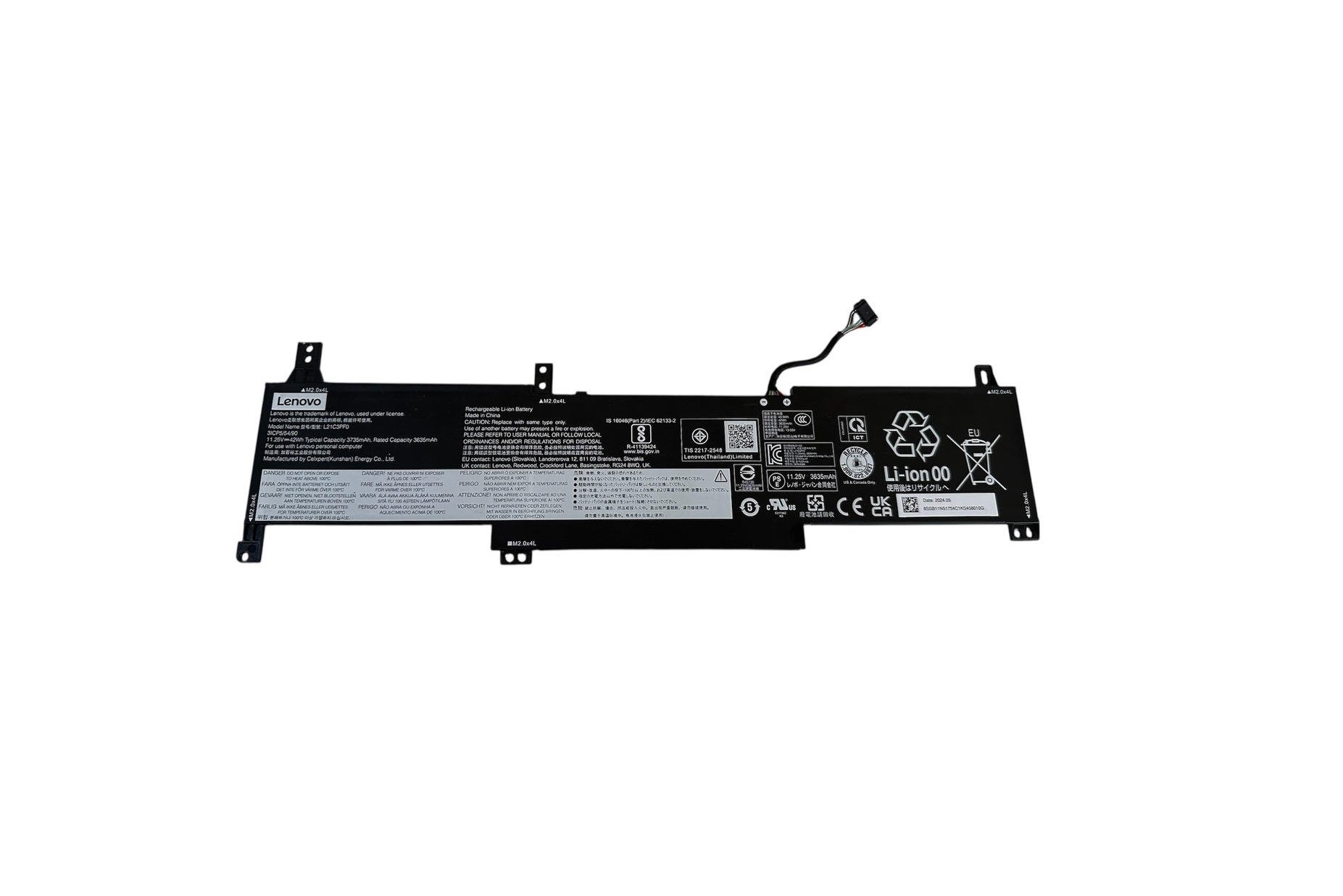 Bateria P/ Notebook Lenovo Ideapad 1 15iau7 Original Cod.3244