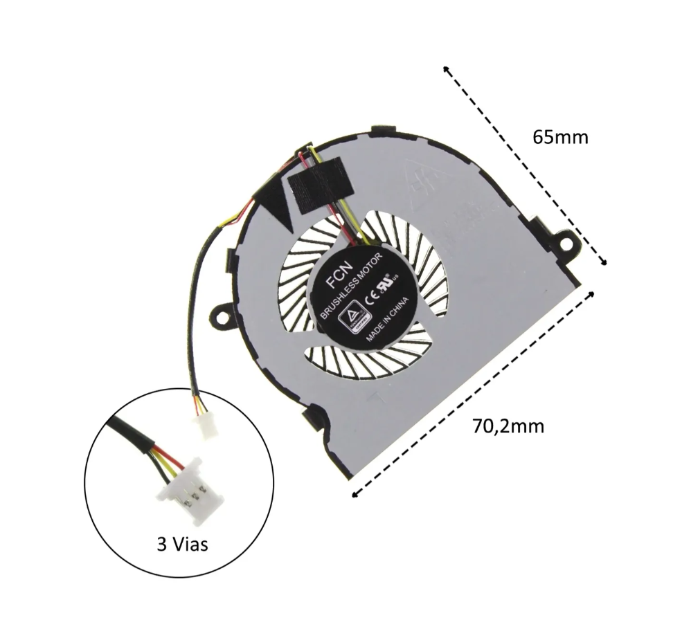 Cooler P/ Notebook Dell Inspiron 15 5545 5547 5548 P39f 03rrg4 Cod.3265 - Imagem 2