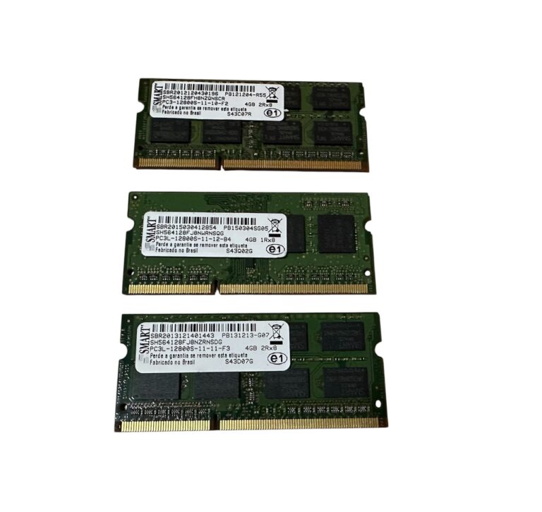 Kit 03 Memória Ram Ddr3 4GB P/ Notebook Pc3l-12800s 1rx8 1.35v – Usado ...