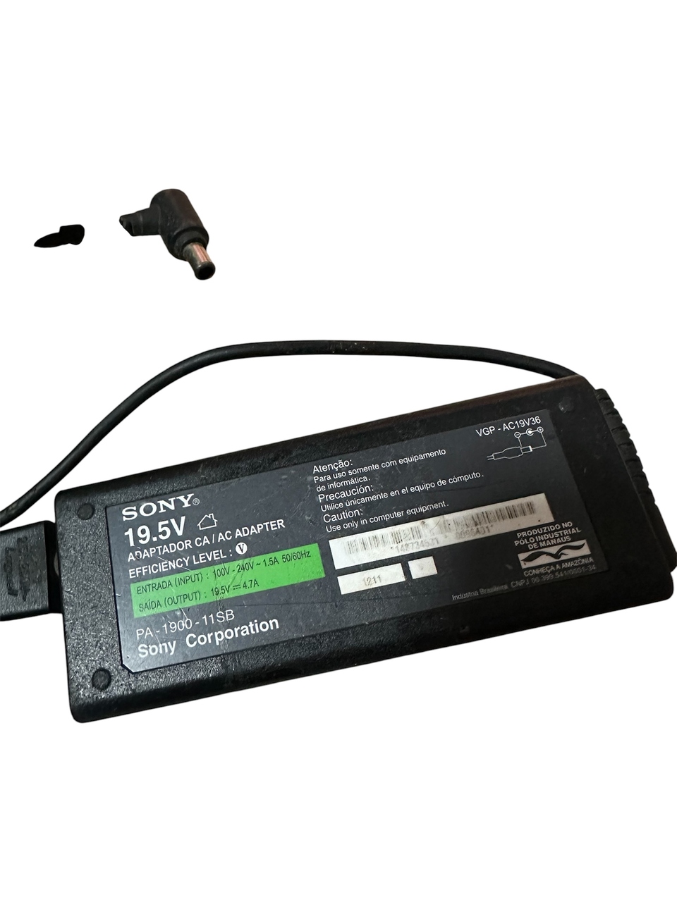 Carregador P/ Notebook Sony Vaio PCG-71911x 19,5V 4,7a Original - Imagem 3