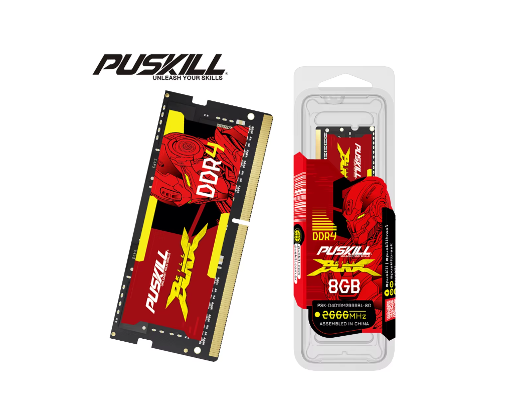Memória Ram Gamer Notebook PUSKILL 8gb Ddr4 2400mhz Cl17 1.2 Sodimm