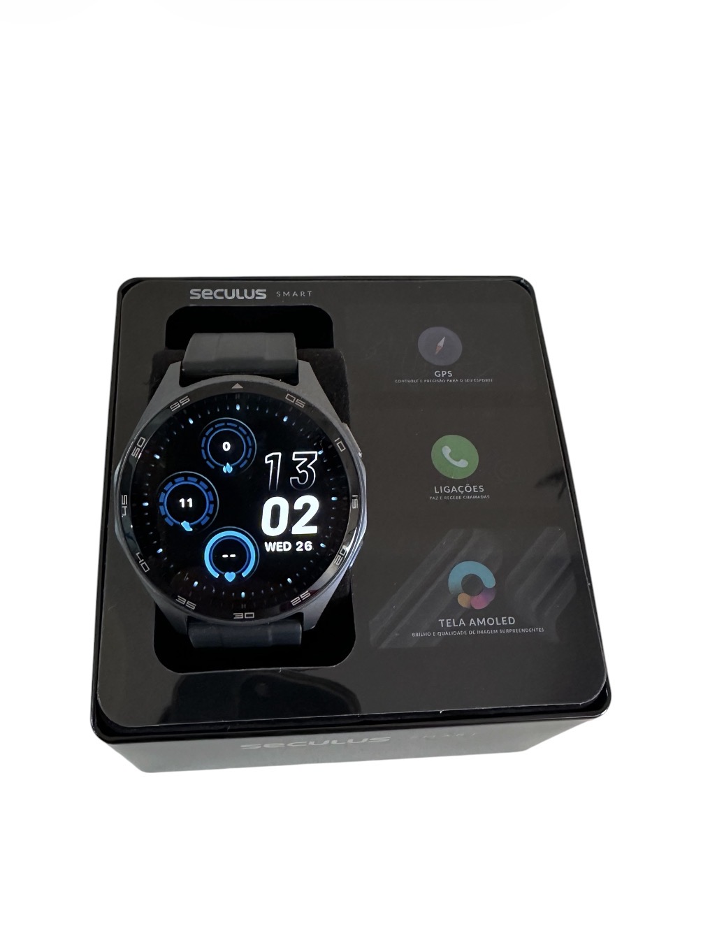 Relógio Smartwatch Seculus Smart Pro Gps 31001m0svnv1 Preto