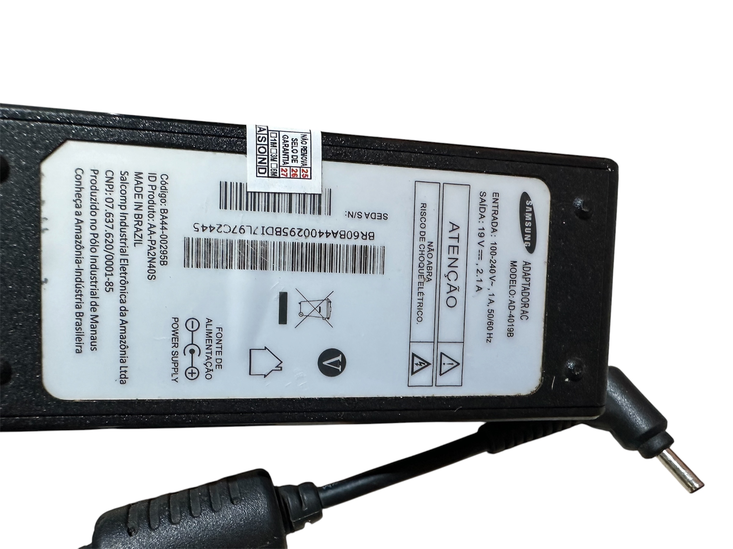 Fonte Notebook Samsung Book Np340xaa Np350xaa Np550xcj Np550xda Original - Imagem 4